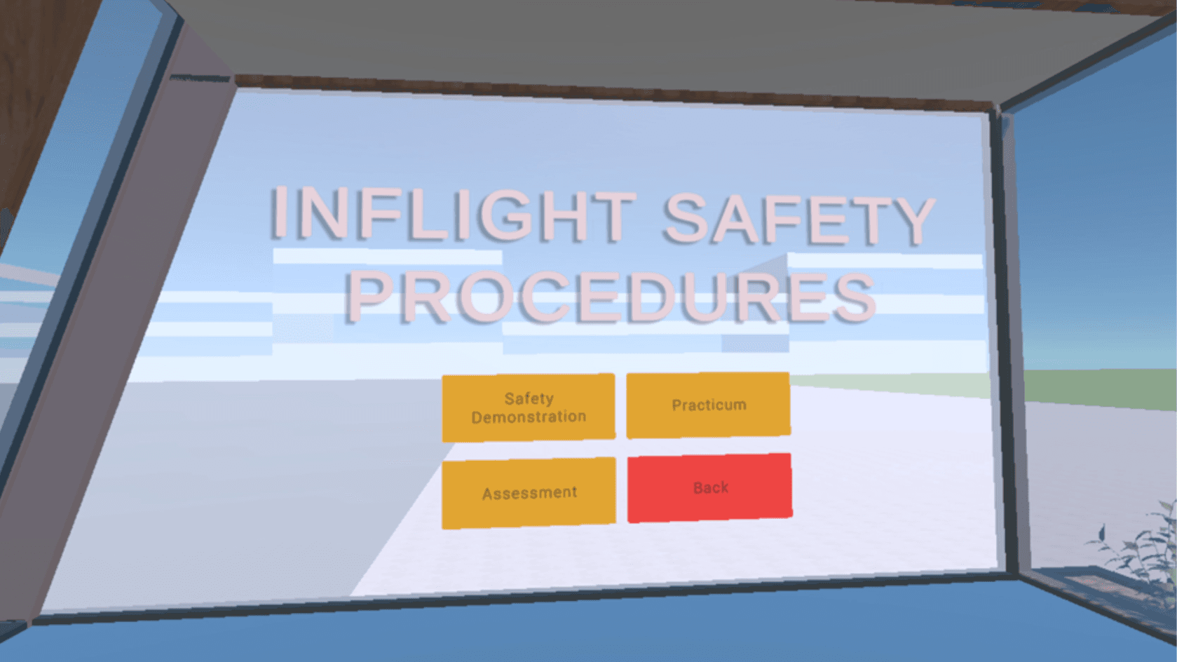 VR Inflight Safety Training Environment